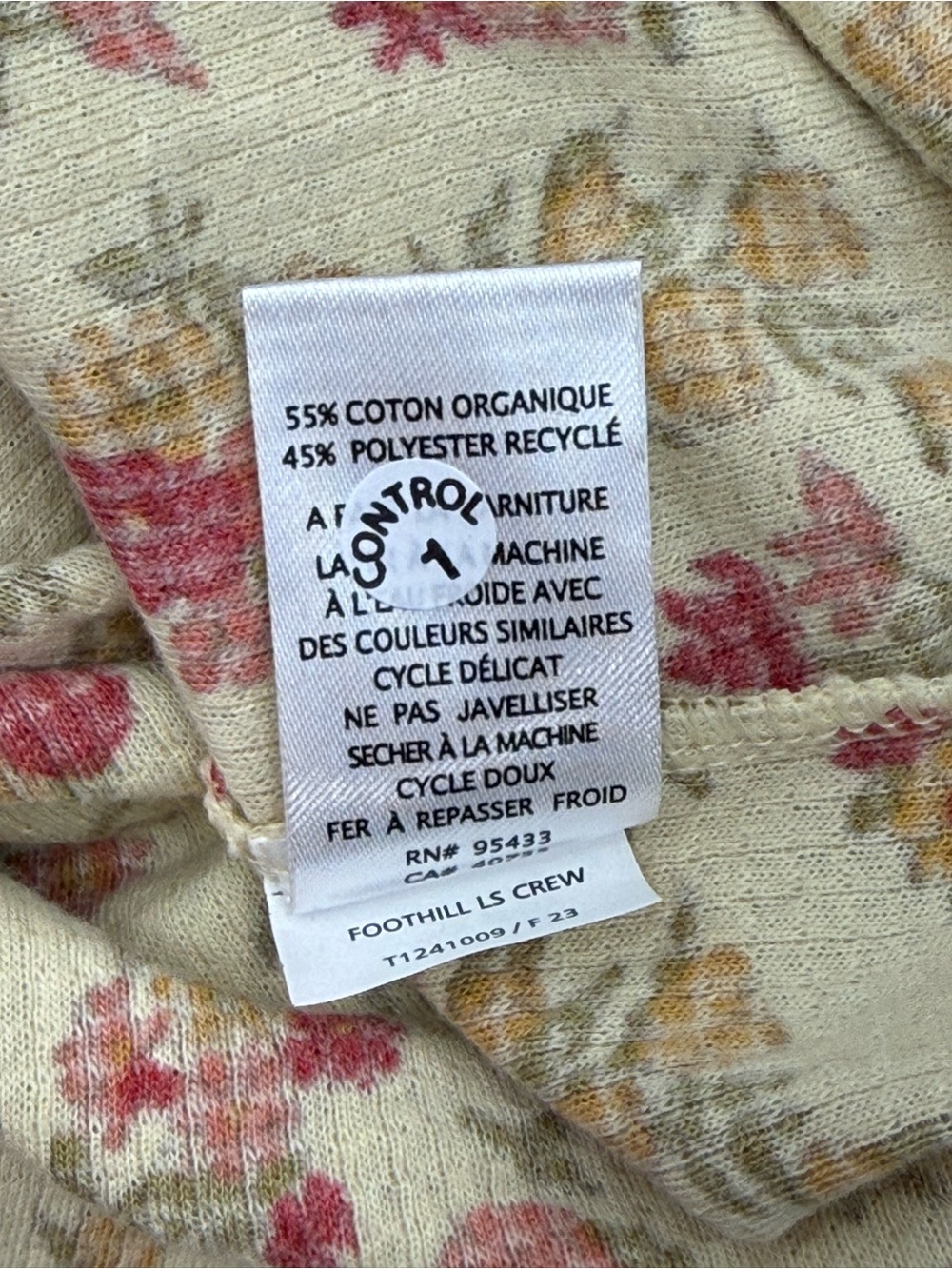 Toad&Co Floral Foothills Crew Waffle Knit Top Cotton Cottagecore Boho Thermal - Picture 12 of 14